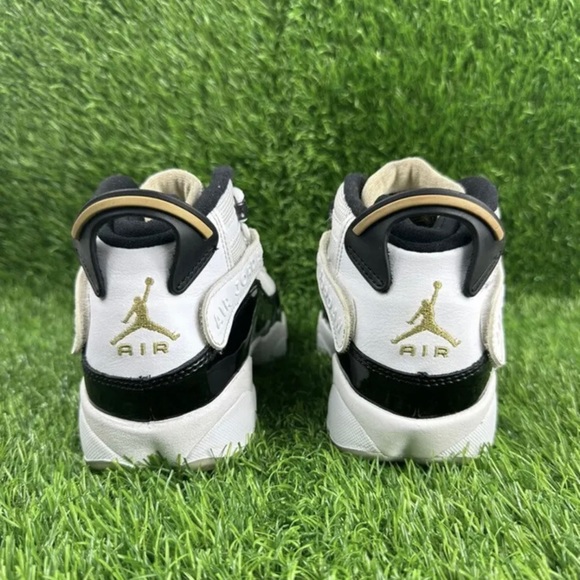 Air Jordan Boys 6 Rings Athletic Shoes White CW6994-100 Mid Top Lace Up Size 5.5